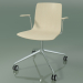 3D modeli Sandalye 5916 (tekerleklerde, kolçaklı, beyaz huş ağacı) - önizleme
