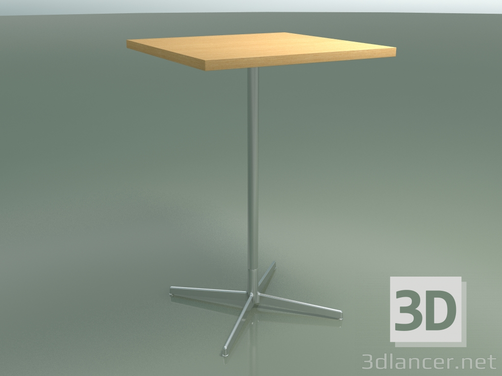 3D Modell Quadratischer Tisch 5569 (H 105,5 - 70 x 70 cm, natürliche Eiche, LU1) - Vorschau