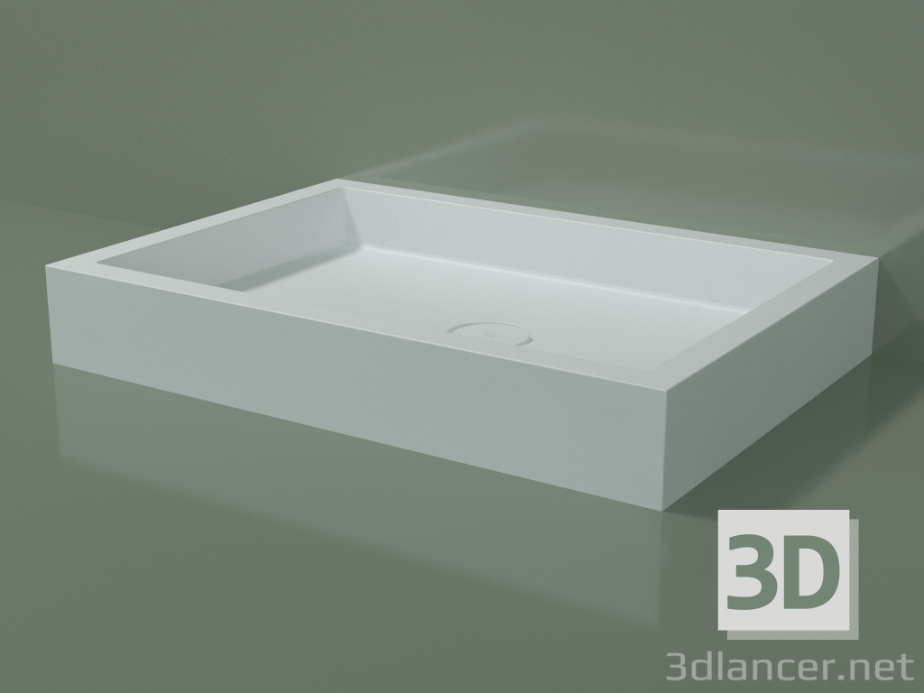modello 3D Piatto doccia Alto (30UA0118, Glacier White C01, 100x70 cm) - anteprima