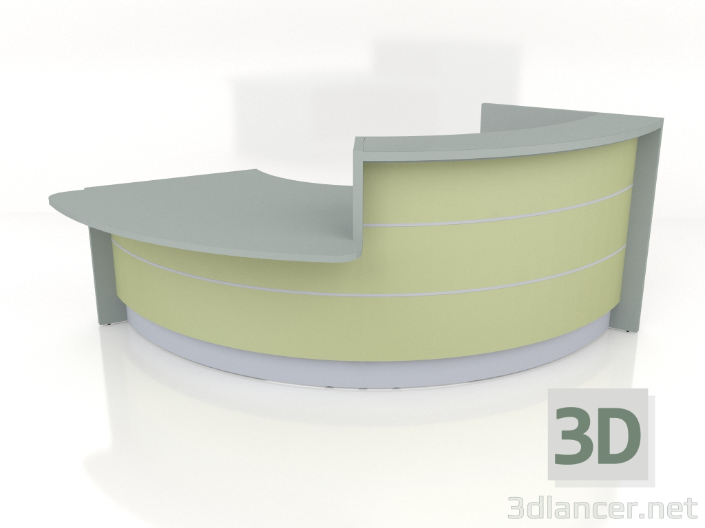 modèle 3D Bureau de réception Valde LAV31L (2922x1486) - preview