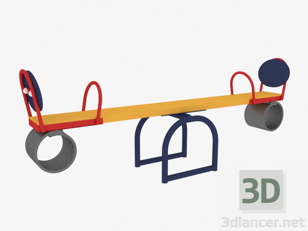 Modelo 3d Balança de cadeira de balanço do parque infantil (6201) - preview