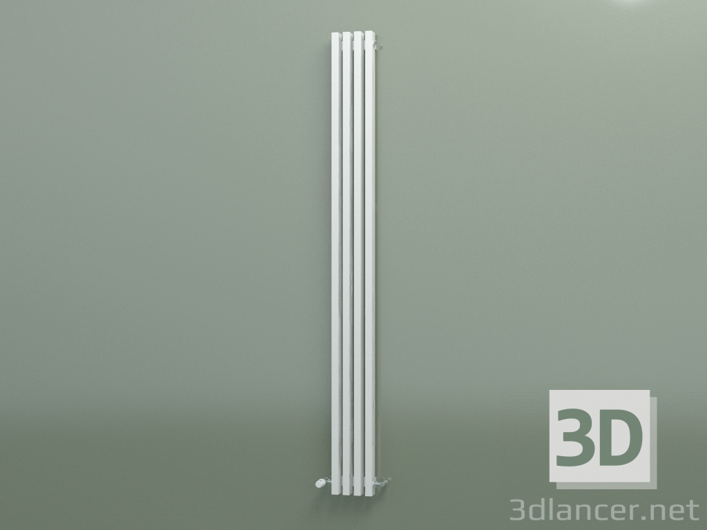 modello 3D Radiatore verticale RETTA (4 sezioni 2000 mm 60x30, bianco lucido) - anteprima