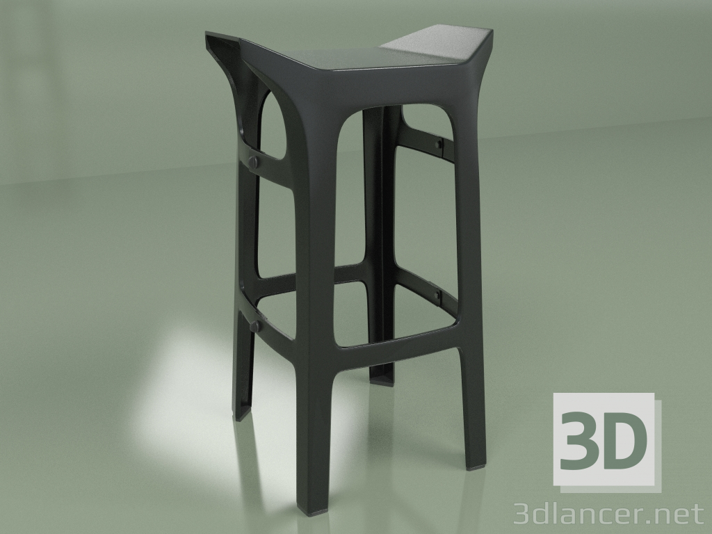 3d model Bar stool Juan (black) - preview