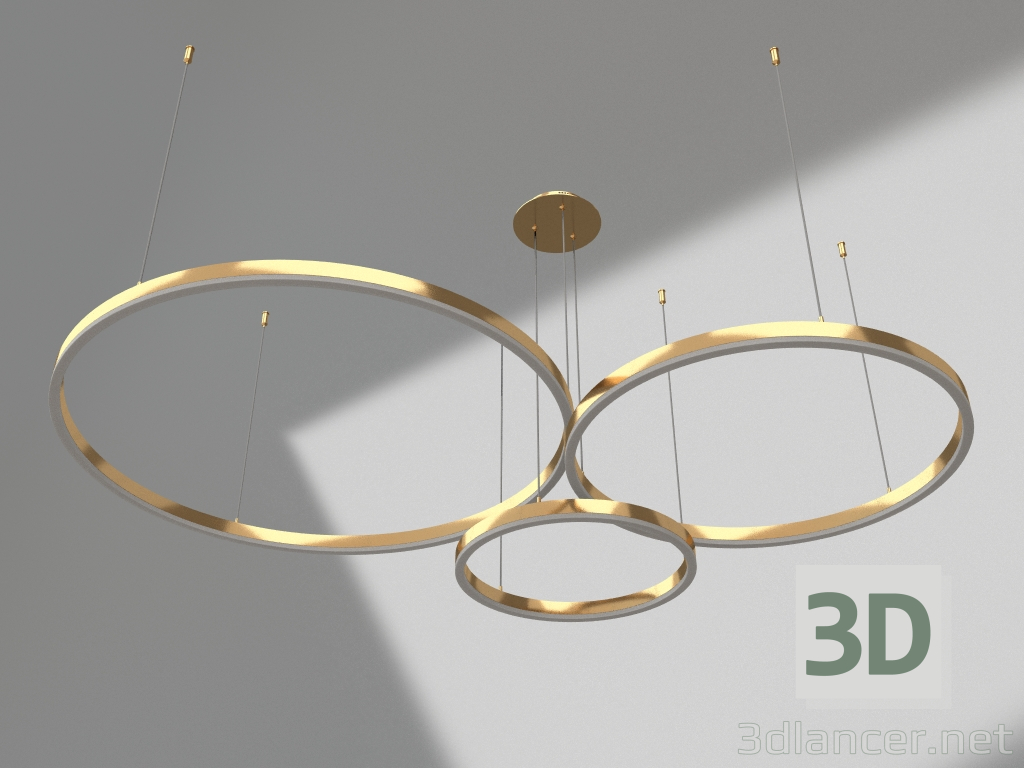 3D modeli Süspansiyon Thor mat altın d80+60+40 (08223,33) - önizleme