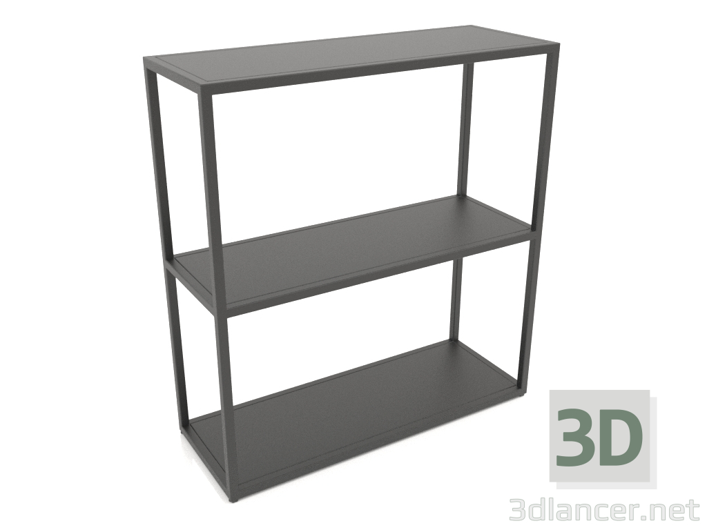 Modelo 3d Rack-consola retangular (METAL, 80x30x86, 3 prateleiras) - preview