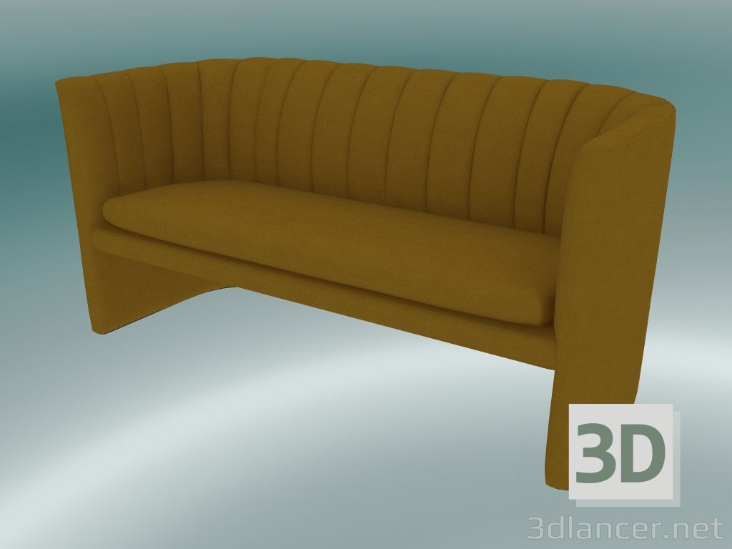 Modelo 3d Preguiçoso dobro do sofá (SC25, H 75cm, 150х65cm, veludo 5 ambarino) - preview