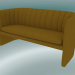 3D Modell Sofa Double Loafer (SC25, H 75 cm, 150 x 65 cm, Velvet 5 Amber) - Vorschau