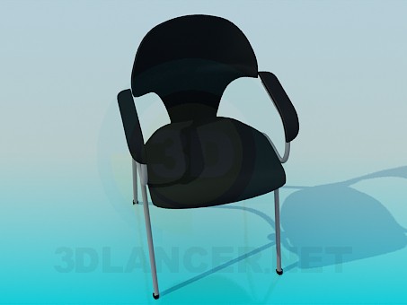 modèle 3D Chaise avec sellerie tissu - preview