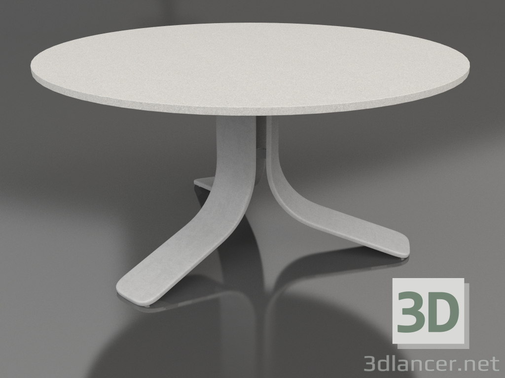 modello 3D Tavolino Ø80 (Grigio agata, DEKTON Scirocco) - anteprima