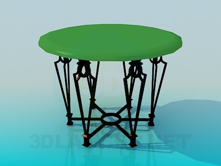 modèle 3D Table avec pattes forgées - preview
