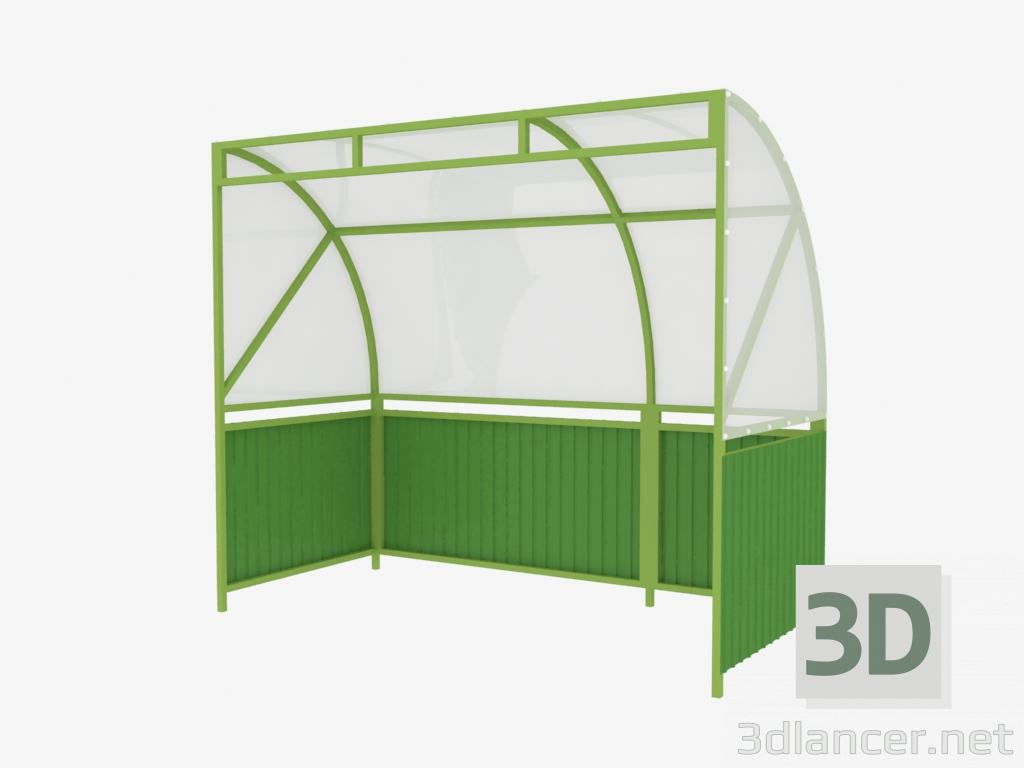 3D Modell Vordach für 2 Container MSW (9013) - Vorschau