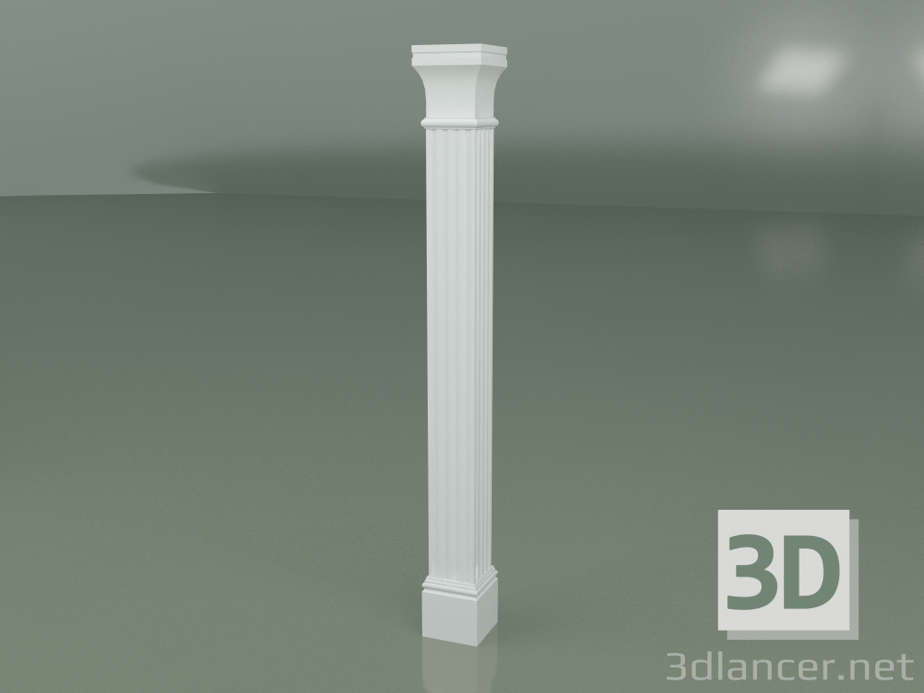 modello 3D Pilastro in gesso PL011 - anteprima