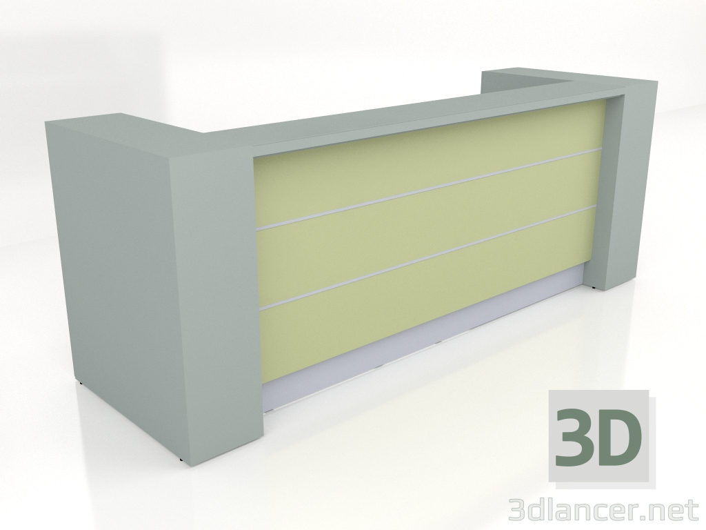 3D modeli Resepsiyon masası Valde LAV03L (2926x937) - önizleme