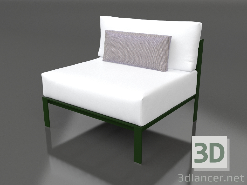 modello 3D Modulo divano, sezione 3 (Verde bottiglia) - anteprima
