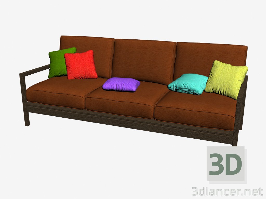 3 डी मॉडल Lillberg 3 सीटों सोफे - पूर्वावलोकन