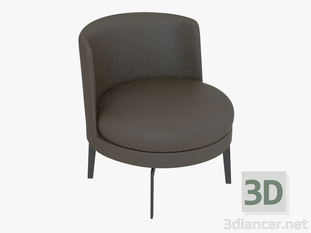 modèle 3D Chaise sur structure en métal Girevole (H 53) - preview