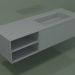 modèle 3D Lavabo avec tiroir et compartiment (06UC824D2, Silver Grey C35, L 144, P 50, H 36 cm) - preview