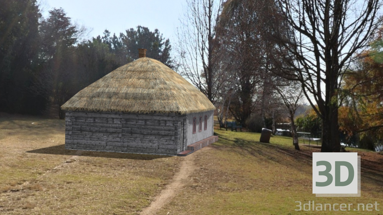 3D Modell Alte Hütte (Mazanka) - Vorschau