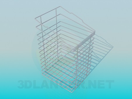 modèle 3D Shopping cart-stand pour fournitures de bureau - preview