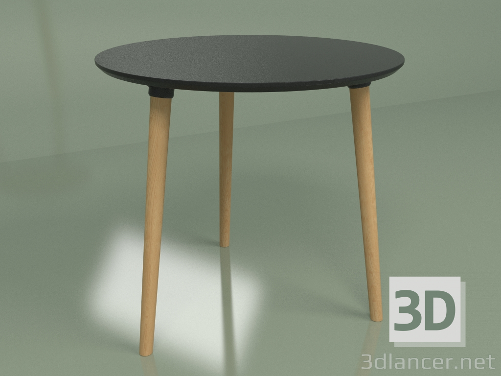 3D modeli Yemek masası Pekmez çapı 80 (siyah) - önizleme