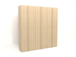 अलमारी मेगावाट 01 लकड़ी (2700x600x2800, लकड़ी सफेद)