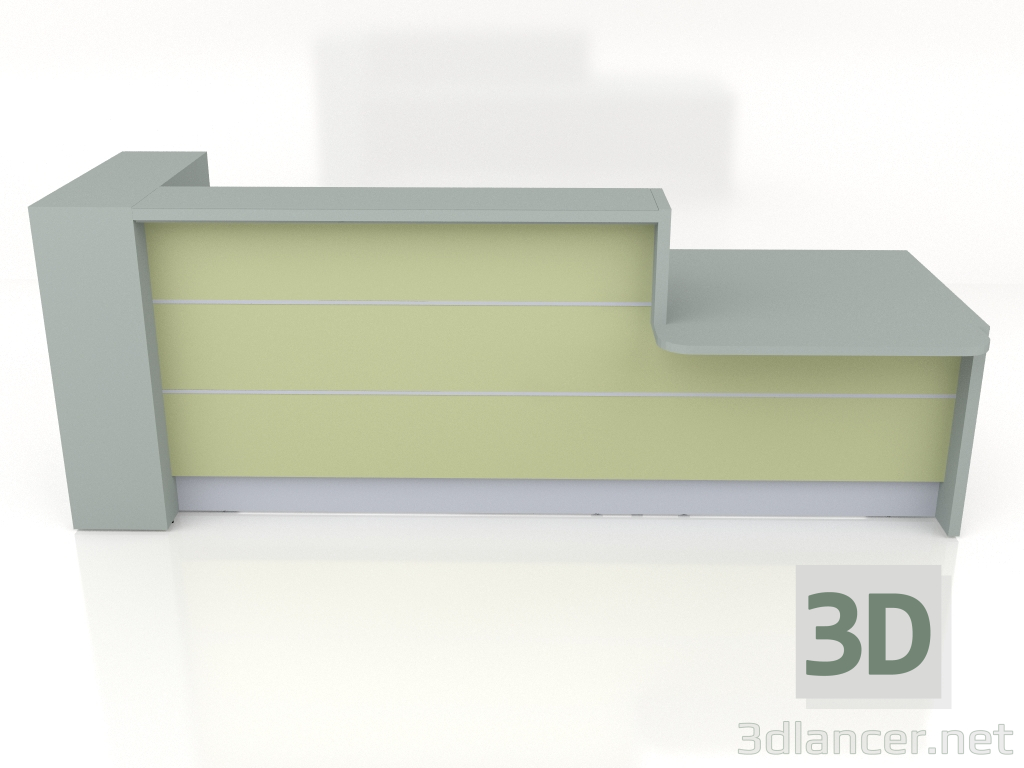 modèle 3D Banque d'accueil Valde LAV43L (2946x1134) - preview