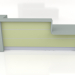 3D modeli Resepsiyon masası Valde LAV43L (2946x1134) - önizleme