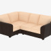 3d model Corner sofa with combined upholstery (1C2) - preview