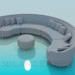 3d model Semi circular Sofa - preview