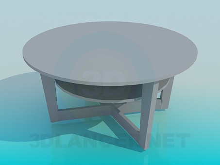 modèle 3D table ronde - preview