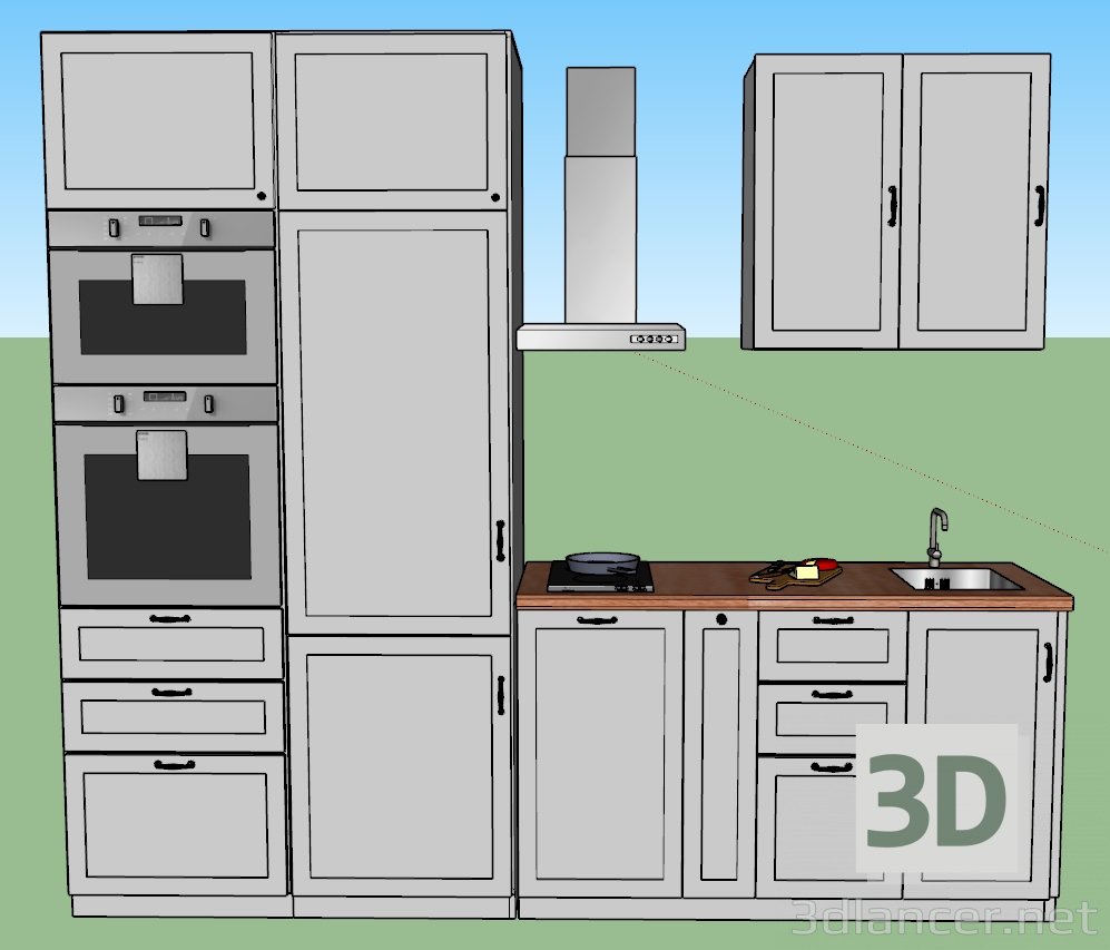 3D modeli Ikea Mutfağı - önizleme