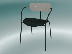 Pabellón de la silla (AV4, H 76cm, 52x56cm, Roble lacado, Velvet 1 Forest)