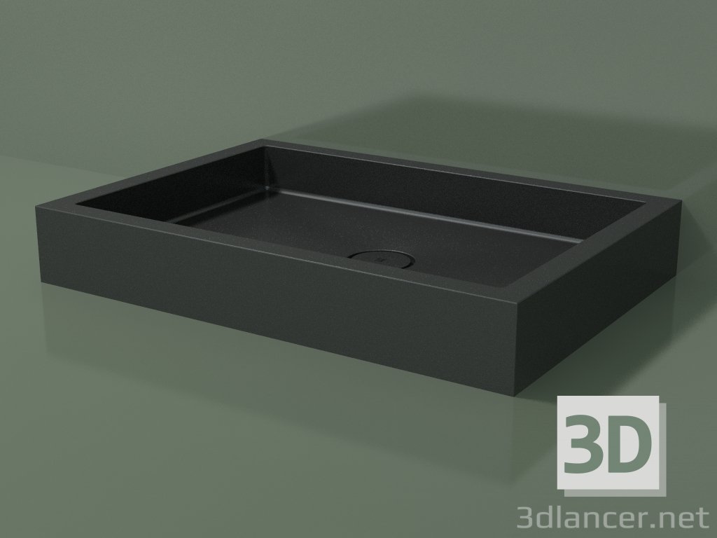 3D modeli Duş teknesi Alto (30UA0118, Deep Nocturne C38, 100x70 cm) - önizleme