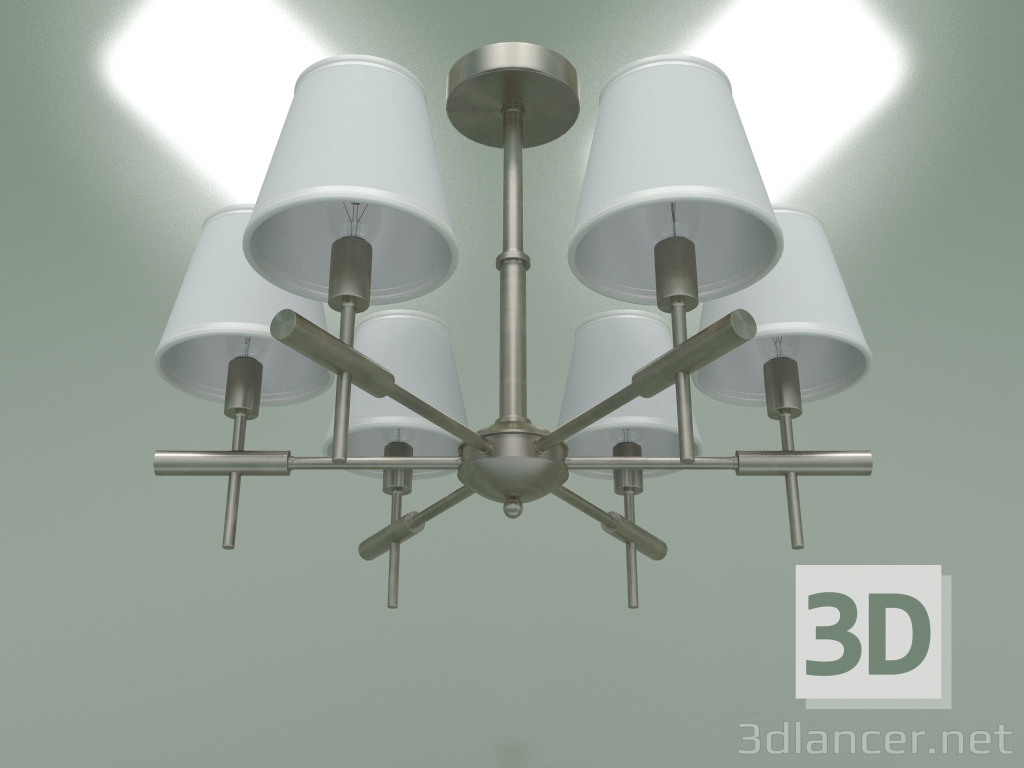 modello 3D Lampadario a soffitto 60043-6 (bronzo antico) - anteprima