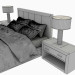 3 डी La Salle धातु - लिपटे संग्रह RH बिस्तर मॉडल खरीद - रेंडर