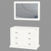 3d model Dresser with three drawers and a mirror - preview