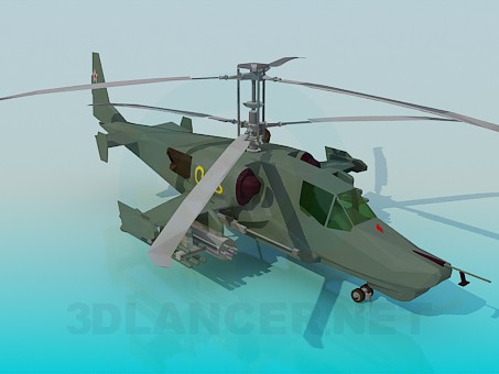 3d model Helicóptero Kamov KA-50 Black Shark Hokum - vista previa