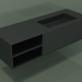 modèle 3D Lavabo avec tiroir et compartiment (06UC824D2, Deep Nocturne C38, L 144, P 50, H 36 cm) - preview