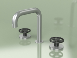Three-hole mixer with swivel spout (20 31 V, AS-ON)