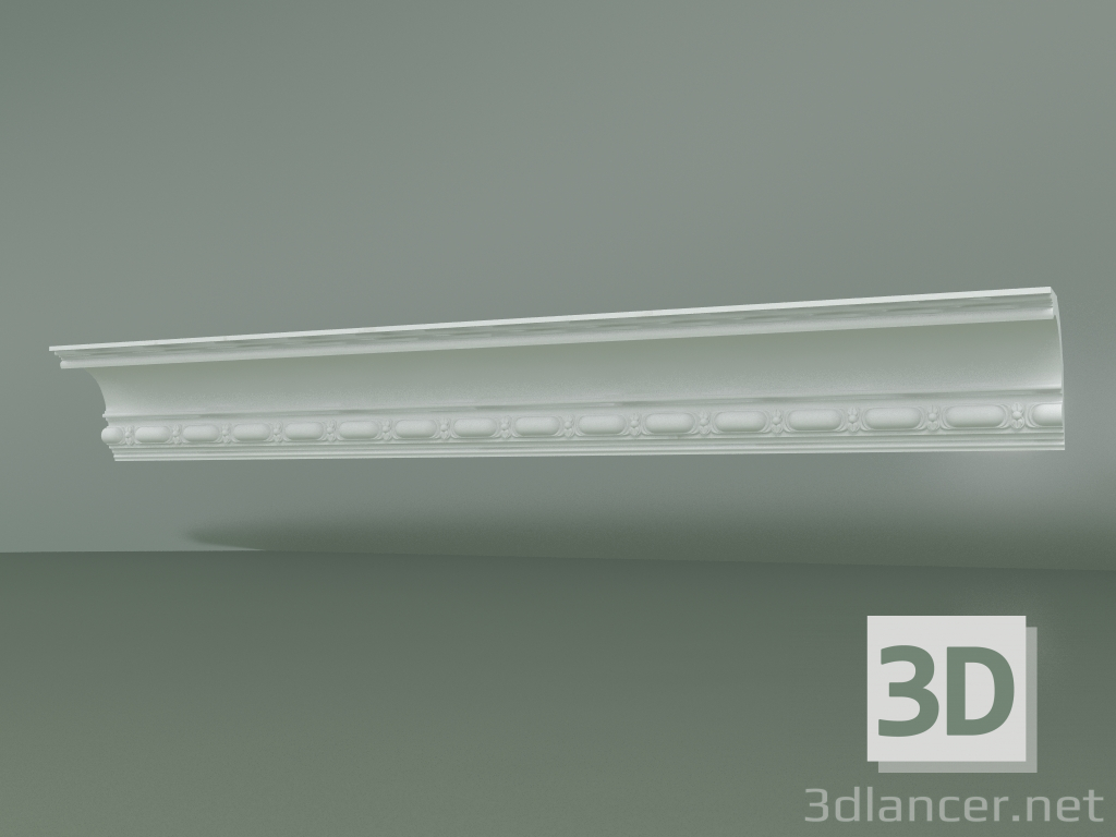 modèle 3D Corniche en plâtre avec ornement KV014 - preview