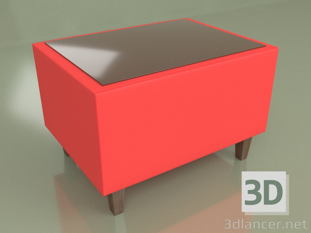 3d model Rectangular coffee table Cosmo (Red leather) - preview