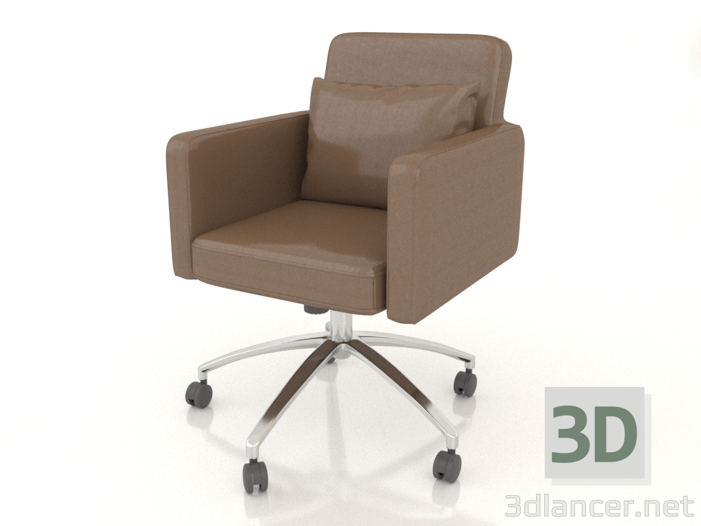 3d model Armchair Winston (brown) - preview