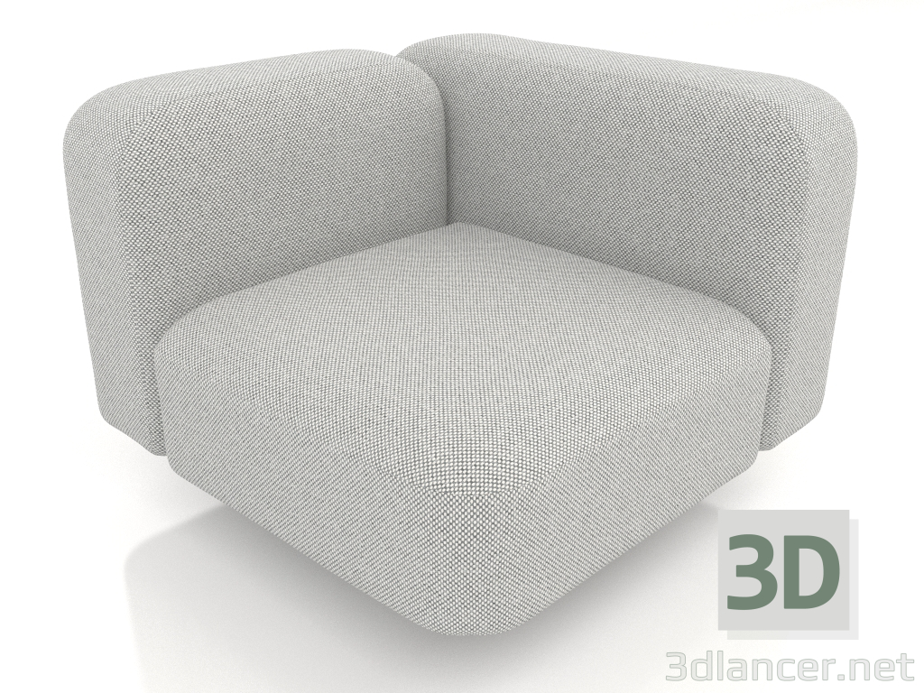 modello 3D Modulo divano angolare - anteprima