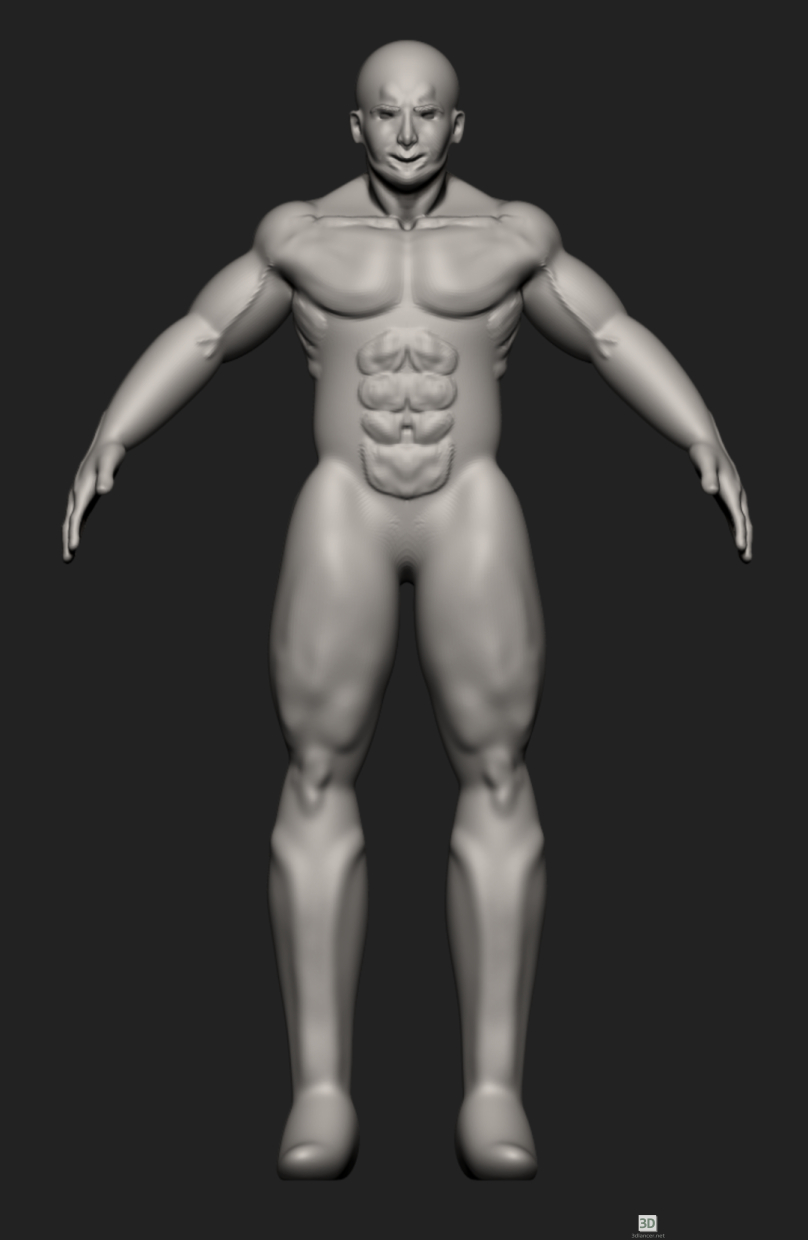 3D modeli Adam - önizleme