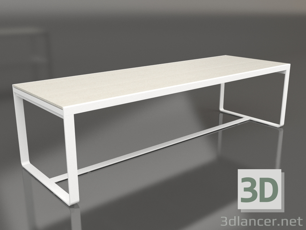 3D modeli Yemek masası 270 (DEKTON Danae, Beyaz) - önizleme