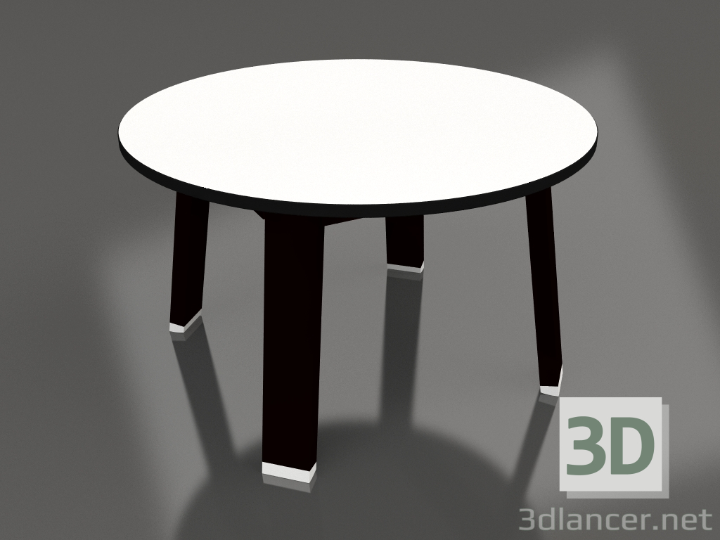 3D modeli Yuvarlak yan sehpa (Siyah, Fenolik) - önizleme