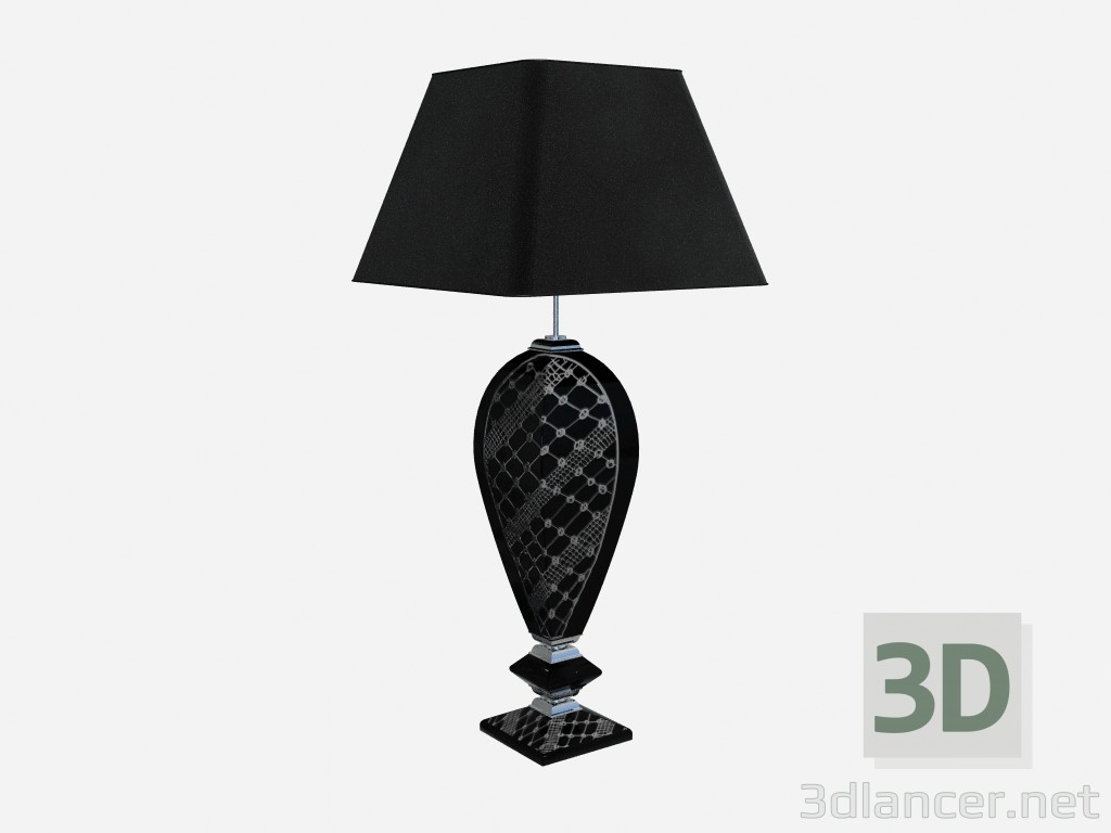 3D Modell Tischlampe in einer dunklen Performance schwarz Keramik - Vorschau