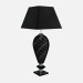 3d model Table lamp in a dark performance Black ceramic - preview