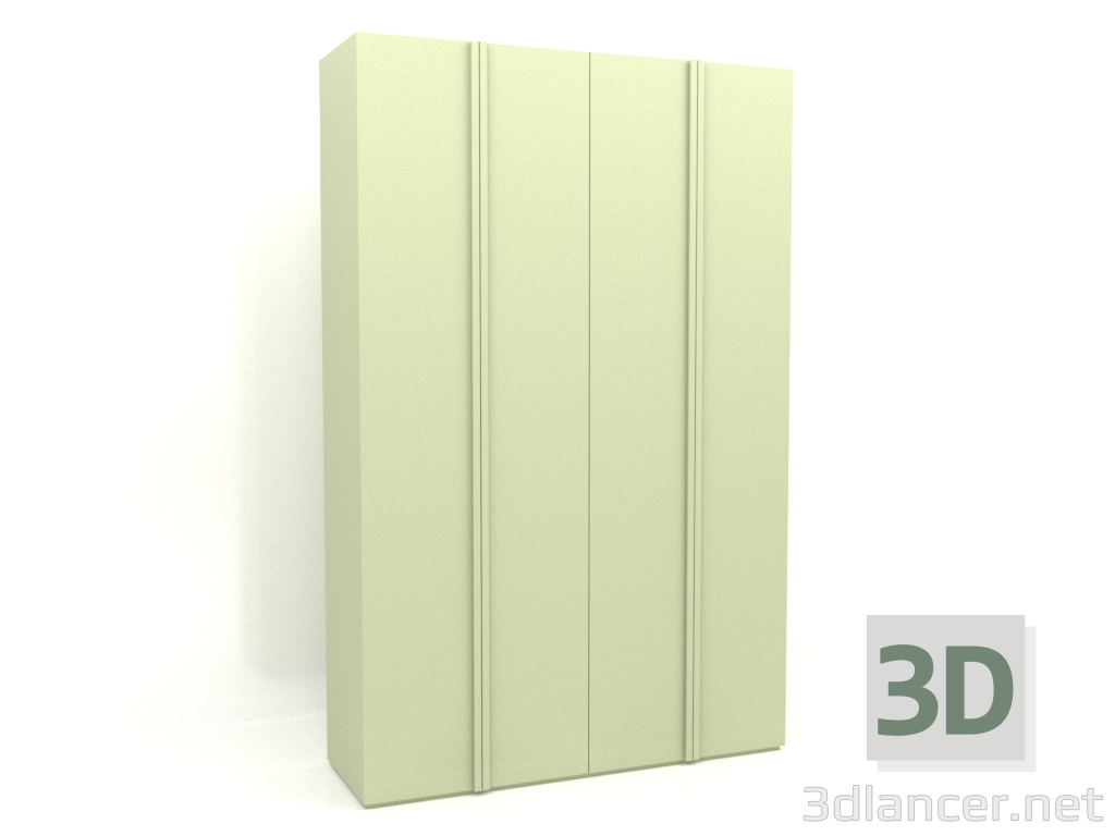 modello 3D Armadio MW 01 vernice (1800x600x2800, verde chiaro) - anteprima