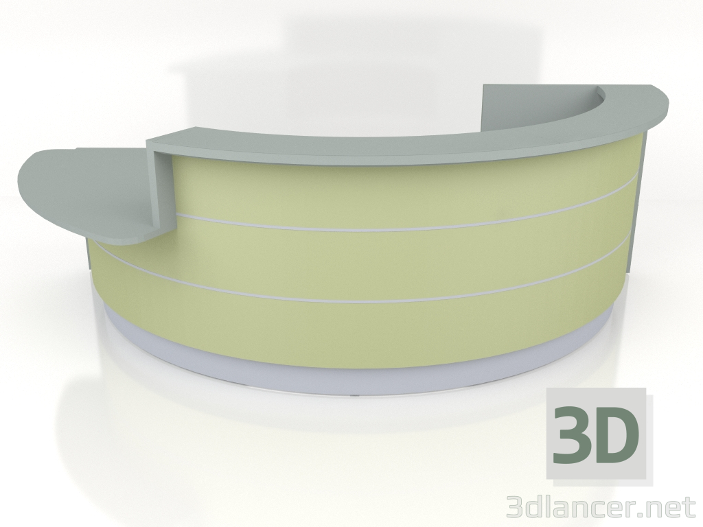 modèle 3D Banque d'accueil Valde LAV08L (3367x1629) - preview